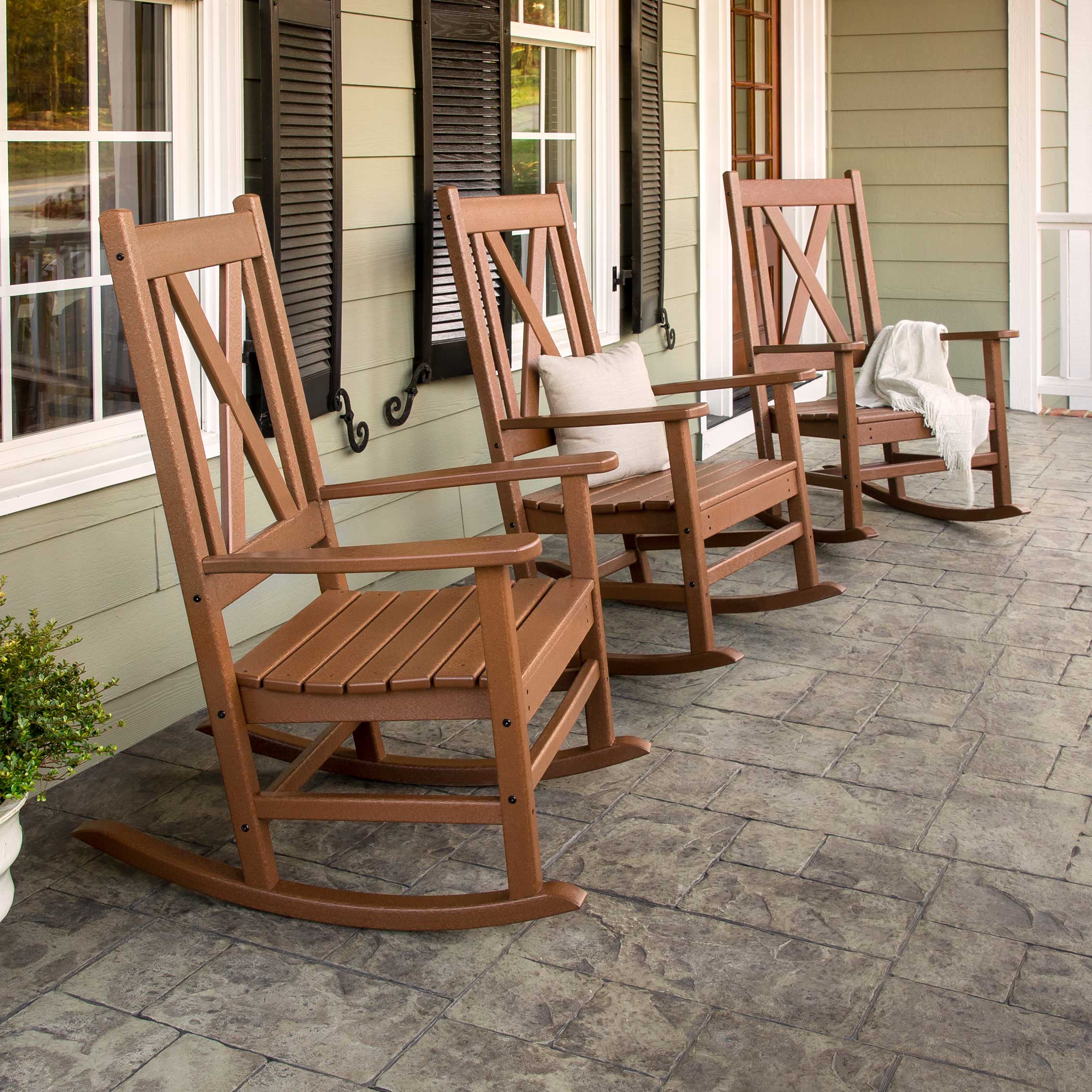 Polywood Braxton Porch Rocking Chair | AuthenTEAK
