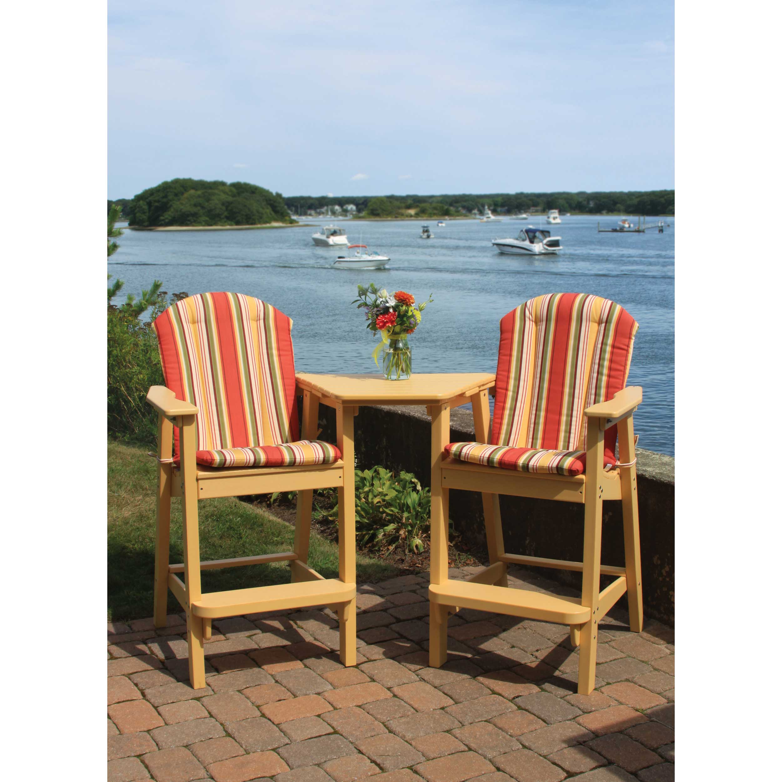 Seaside Casual Shellback Adirondack Recycled Polymer Bar Armchair