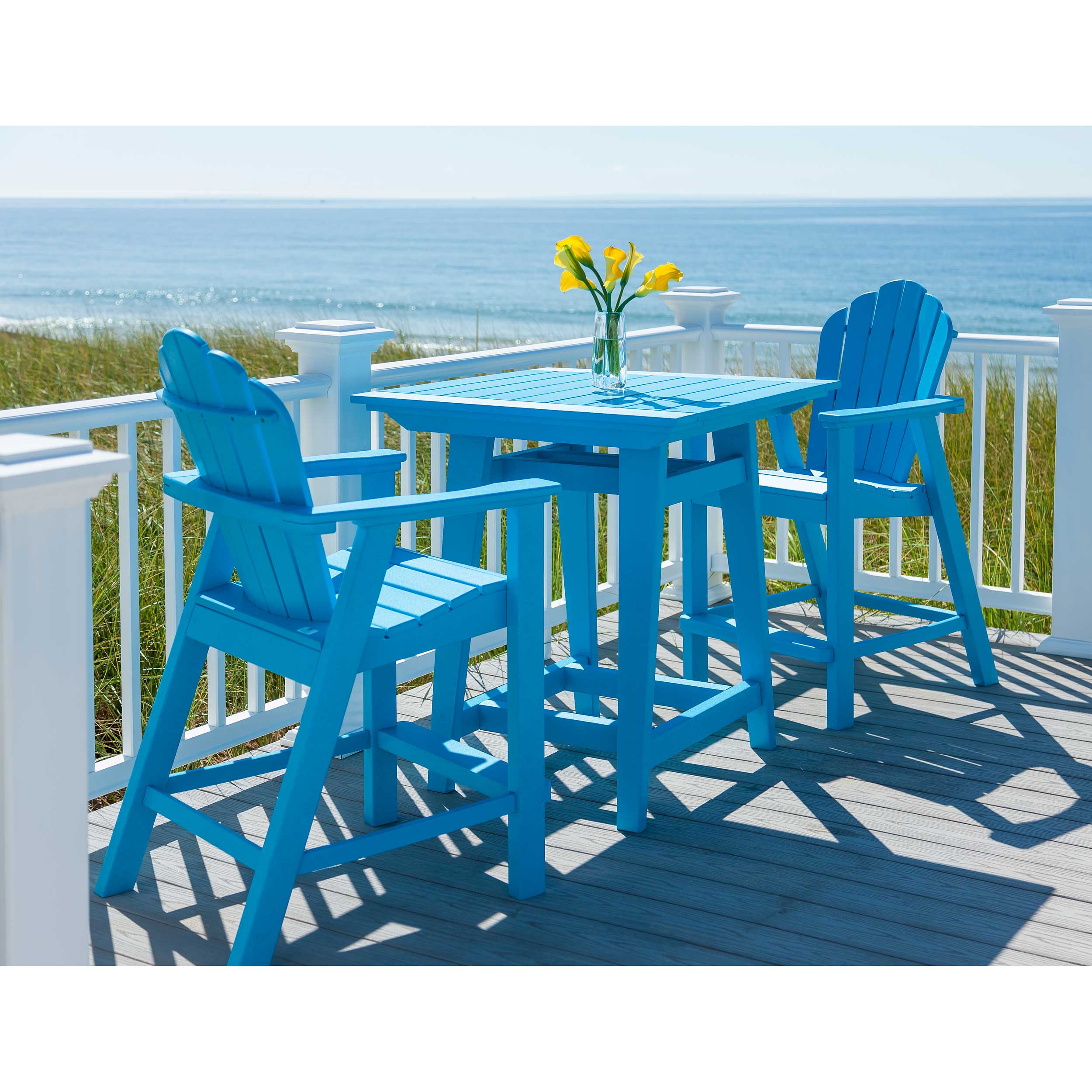 Kunste Set Di 2 Cuscini Ricambio Per Sedia Adirondack - Interni/Esterni - Impermeabili, Colore Blu Navy