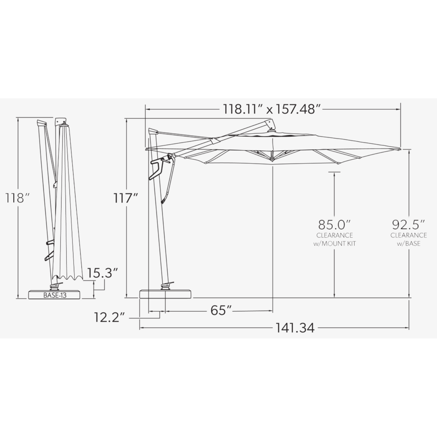 Treasure Garden Starlux AKZ PLUS 10' x 13' Rectangular Aluminum