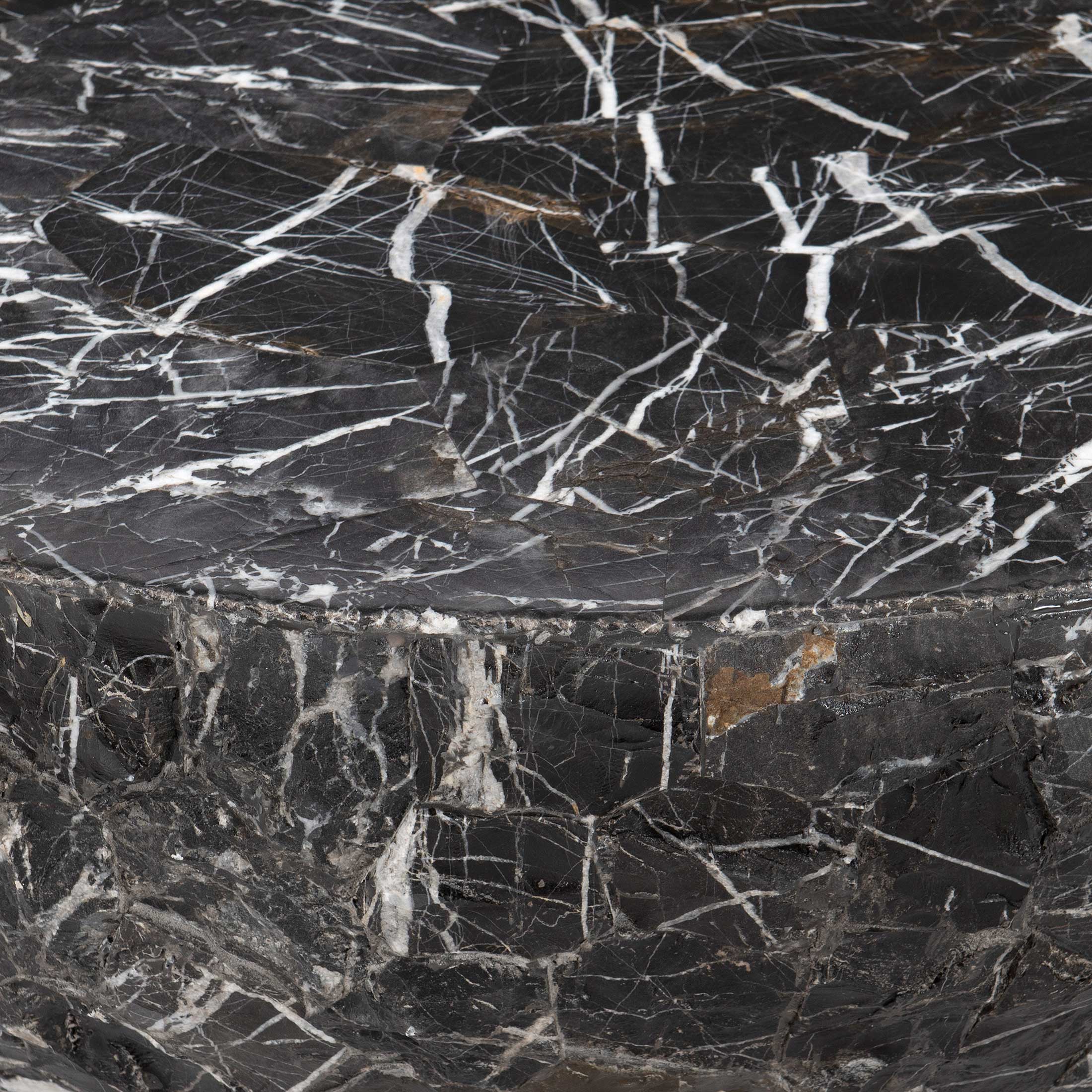 Bernhardt Exteriors Tambora 38" Stone Round Cocktail Table | AuthenTEAK