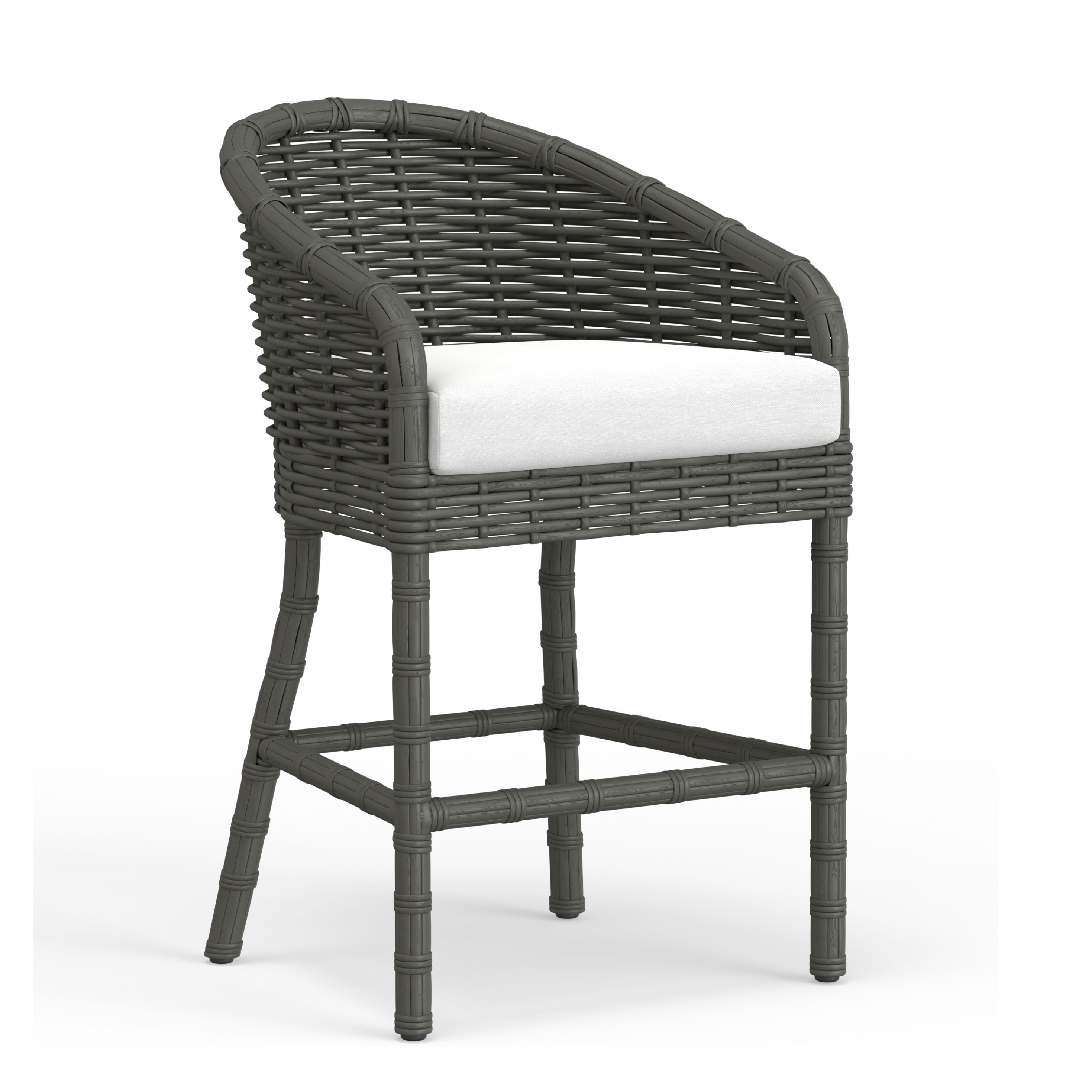 Sunset West Cabo Wicker Barstool AuthenTEAK