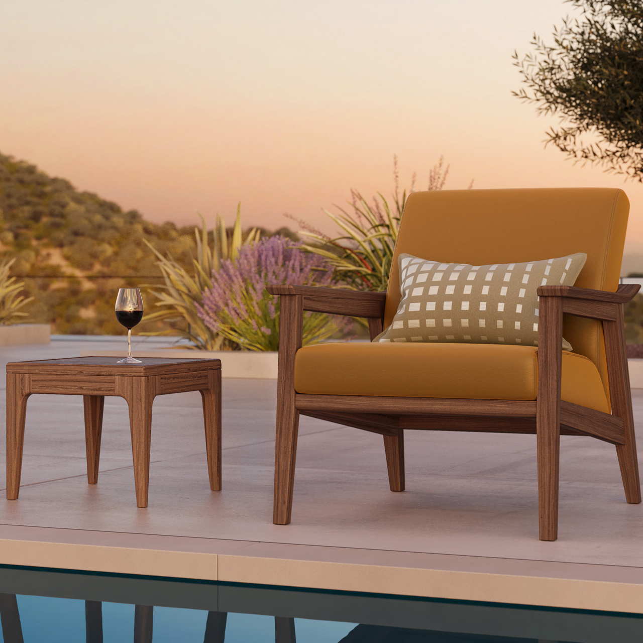 Jensen Outdoor Tempo Ipe Wood Lounge Chair | AuthenTEAK