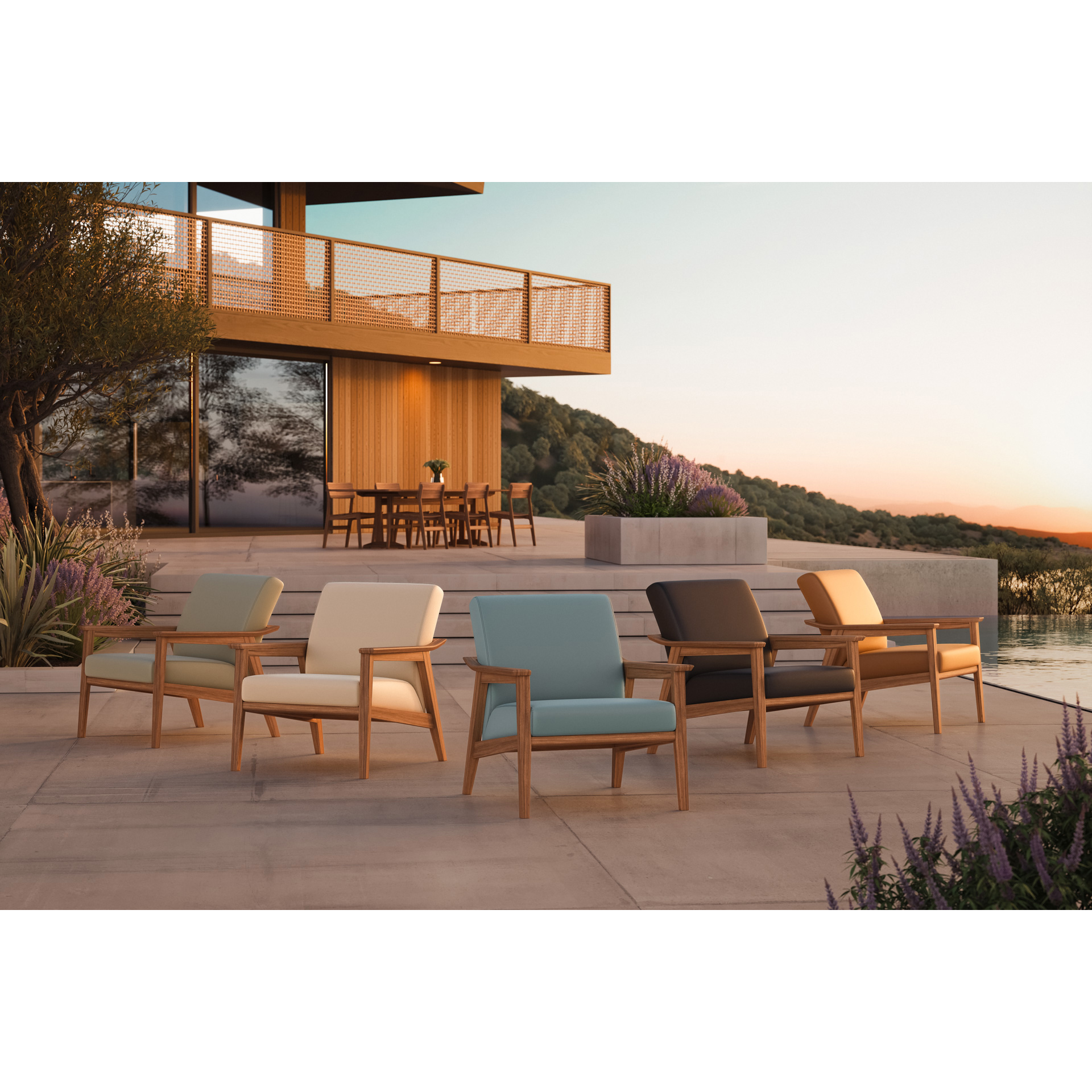 Jensen Outdoor Tempo Ipe Wood Lounge Chair | AuthenTEAK
