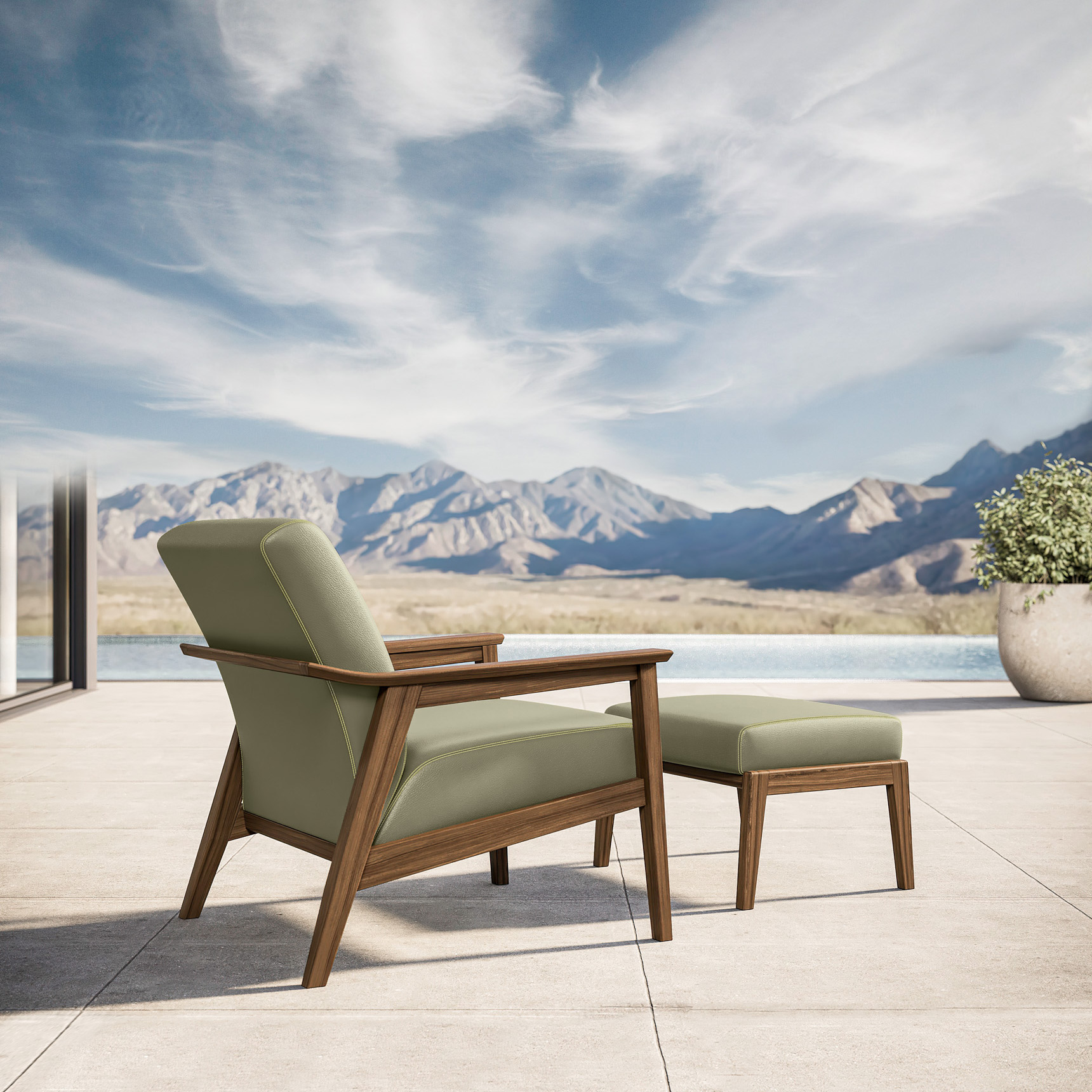 Jensen Outdoor Tempo Ipe Wood Lounge Chair | AuthenTEAK