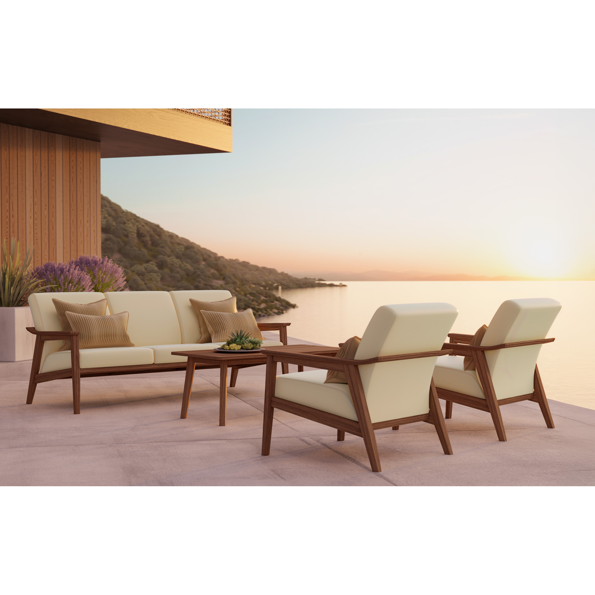 Jensen Outdoor Tempo Ipe Wood Sofa | AuthenTEAK