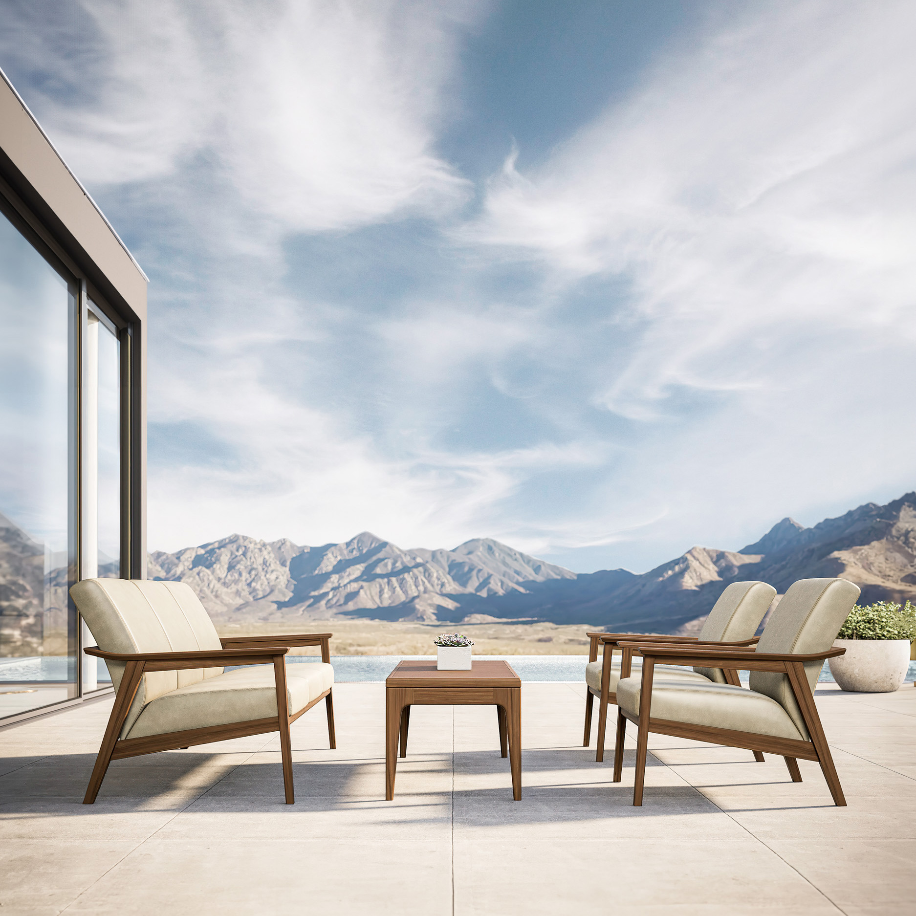 Jensen Outdoor Tempo Ipe Wood Sofa | AuthenTEAK
