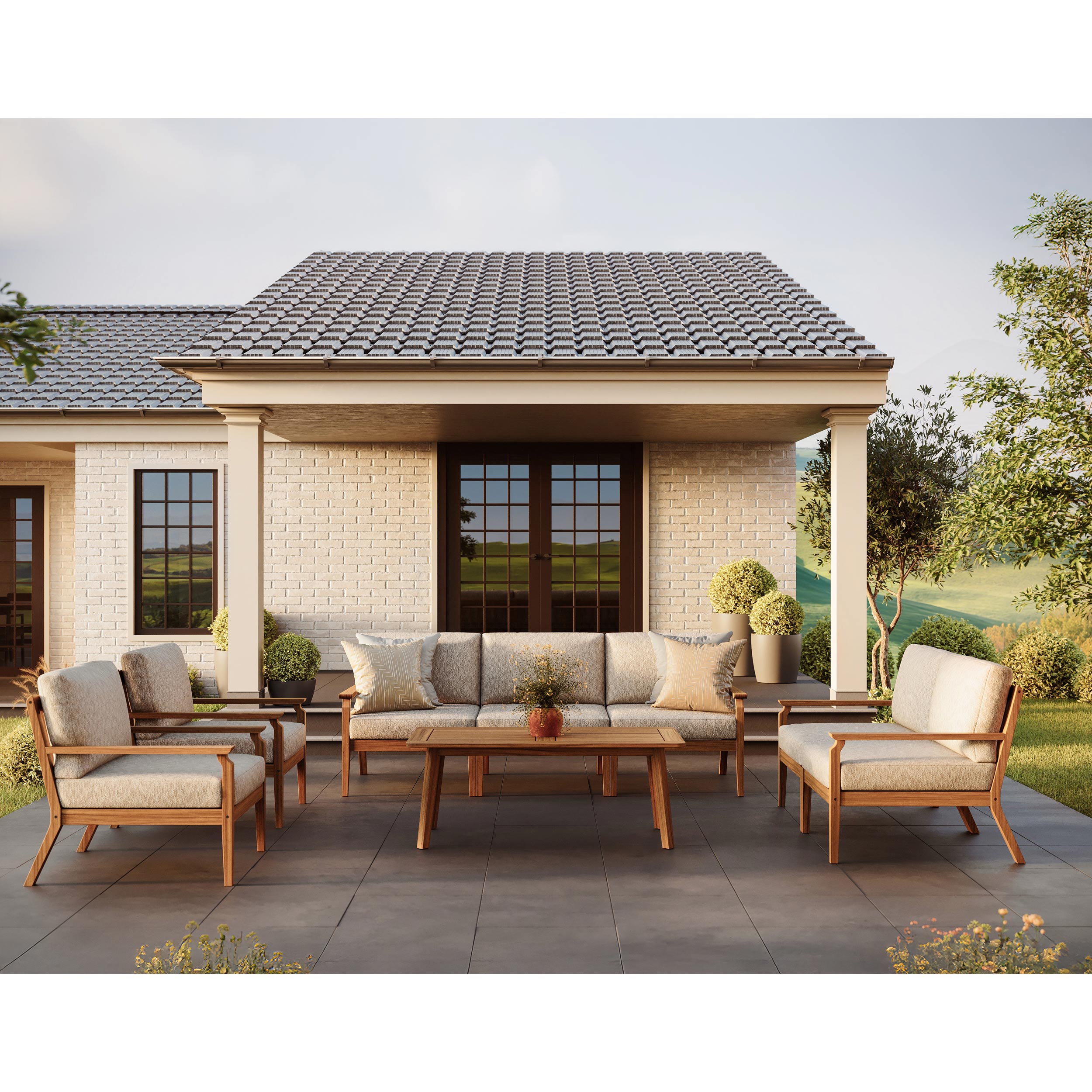 Jensen Outdoor Unicon Ipe Wood Sofa | AuthenTEAK