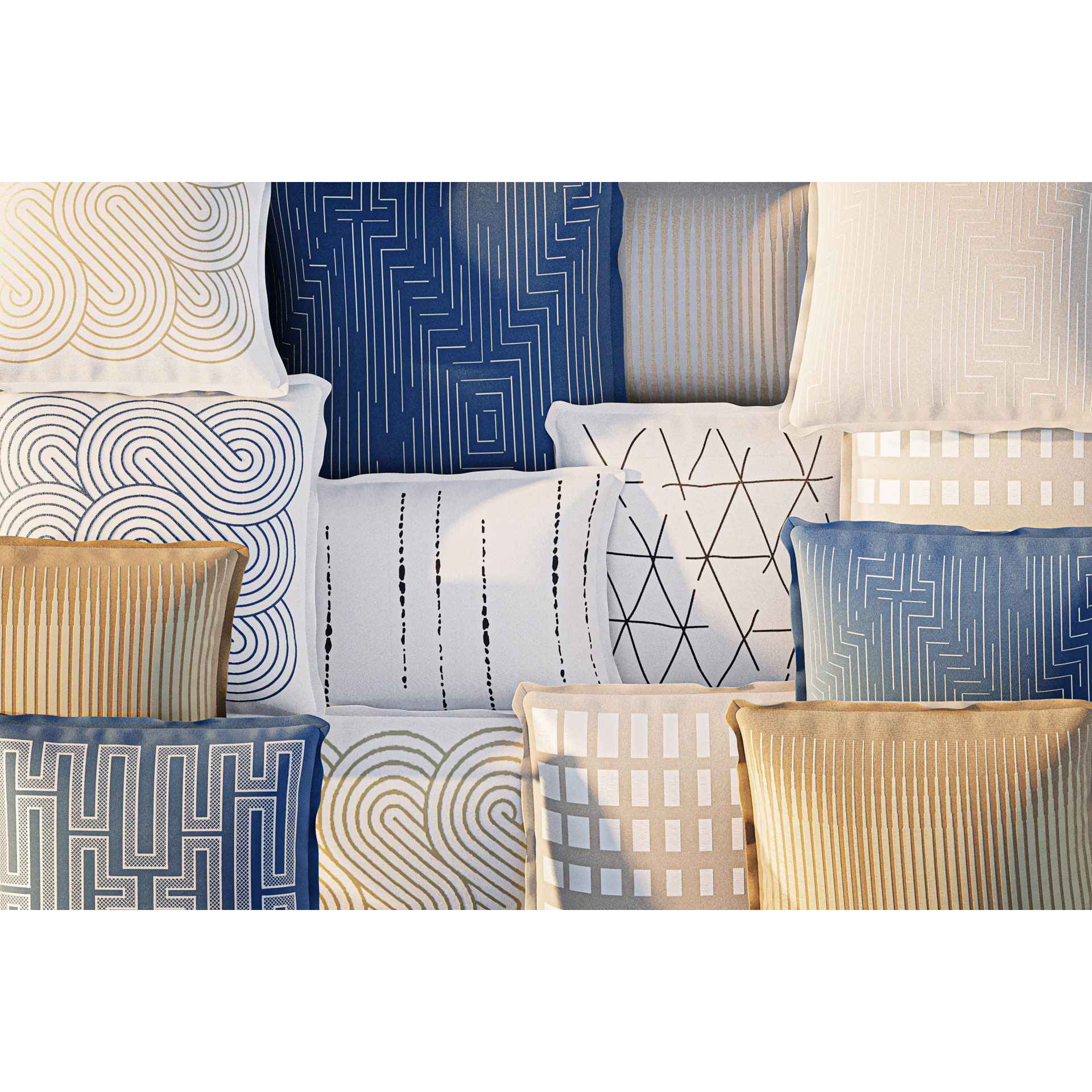 Big Sur - Ash Ombre Double Sided Indoor/Outdoor Pillow for Patio (20