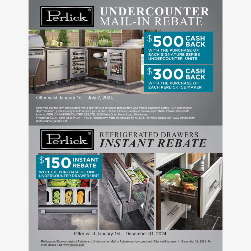 Perlick 24" Signature Series Dual Zone Outdoor Freezer/Refrigerator