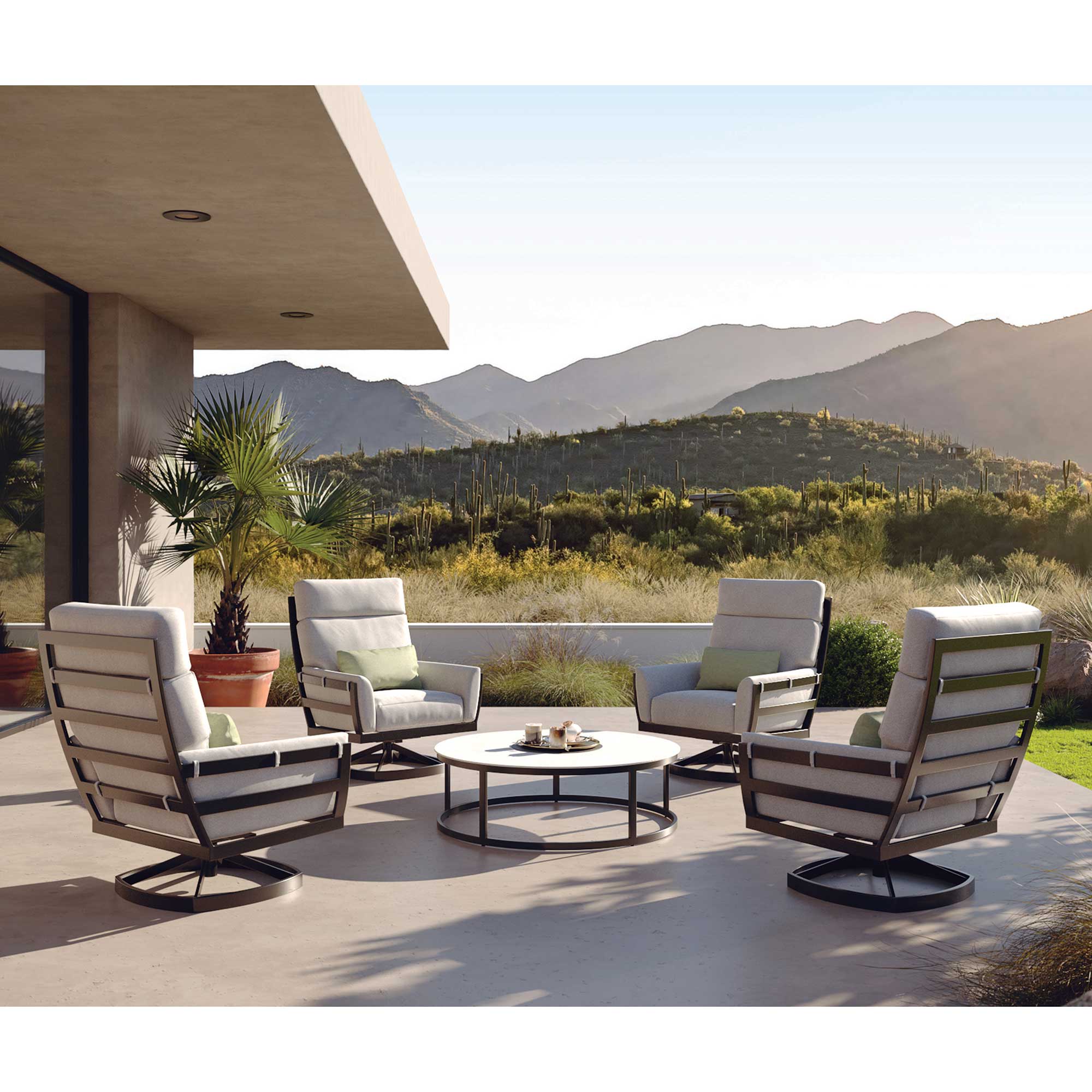 Lane Venture Arley Aluminum Swivel Rocker Lounge Chair | AuthenTEAK