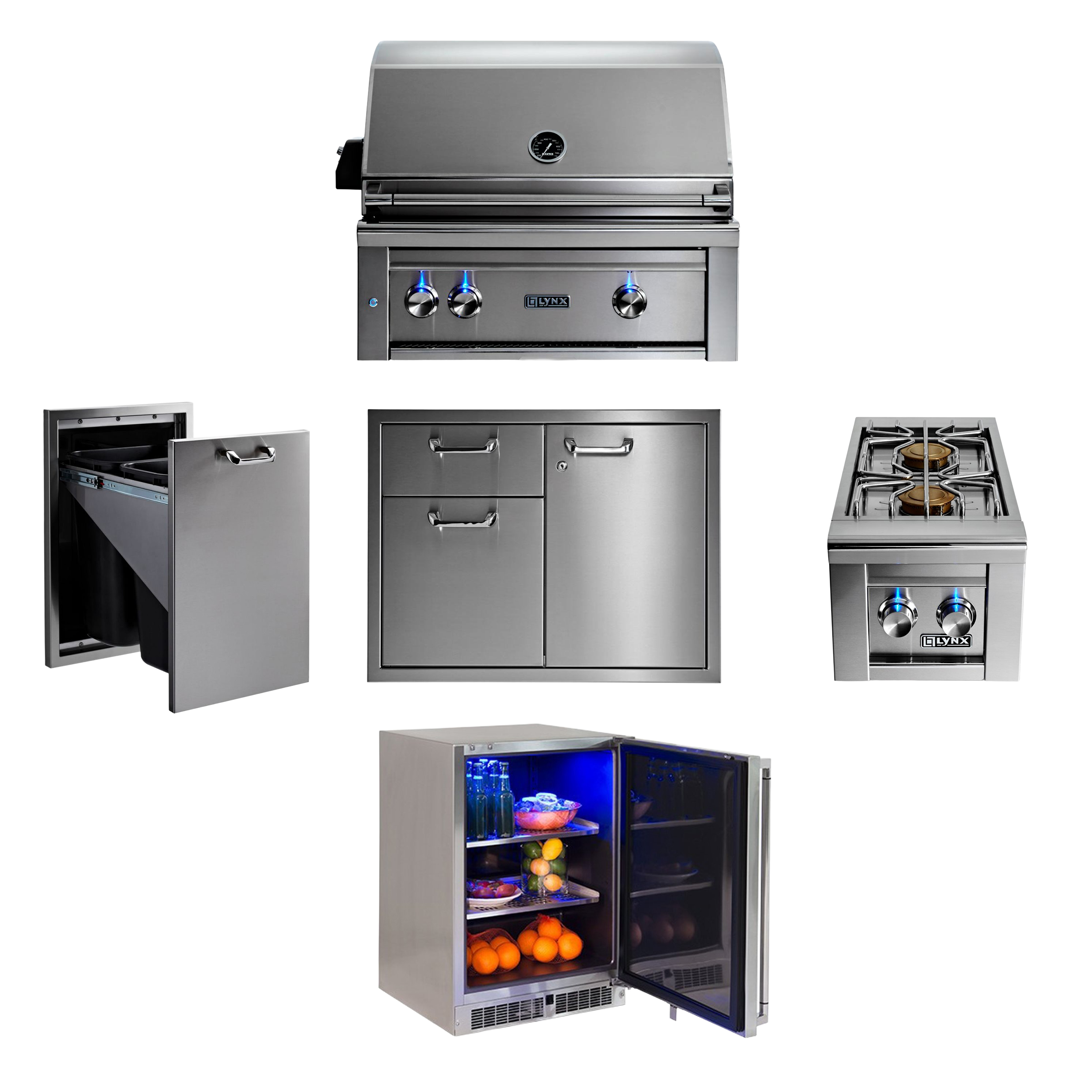 『All Yours』ラキセット Lynx Grills Professional 5-Piece Outdoor Kitchen Set | AuthenTEAK