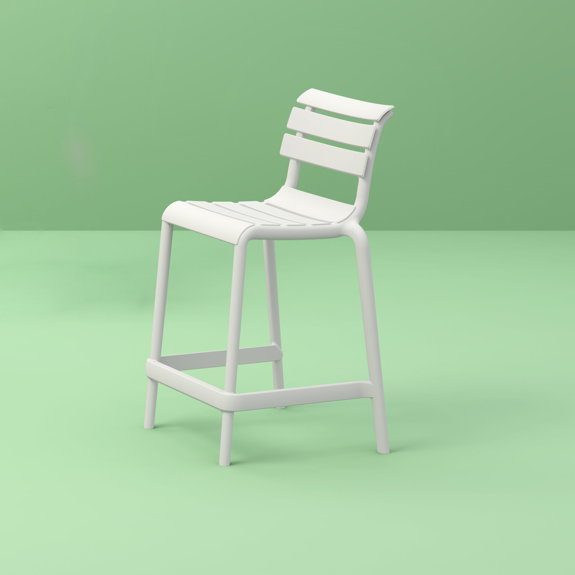 Compamia Helen Stacking Resin Counter Side Chair - Set of 2 | AuthenTEAK
