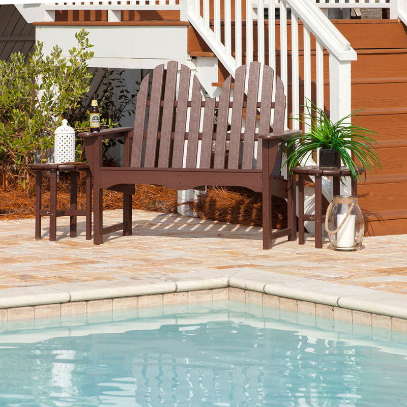 Polywood Classic Adirondack Bench AuthenTEAK