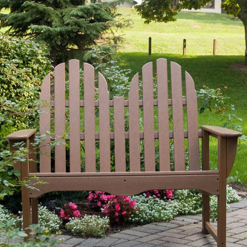 Polywood Classic 48.5" Adirondack Bench AuthenTEAK
