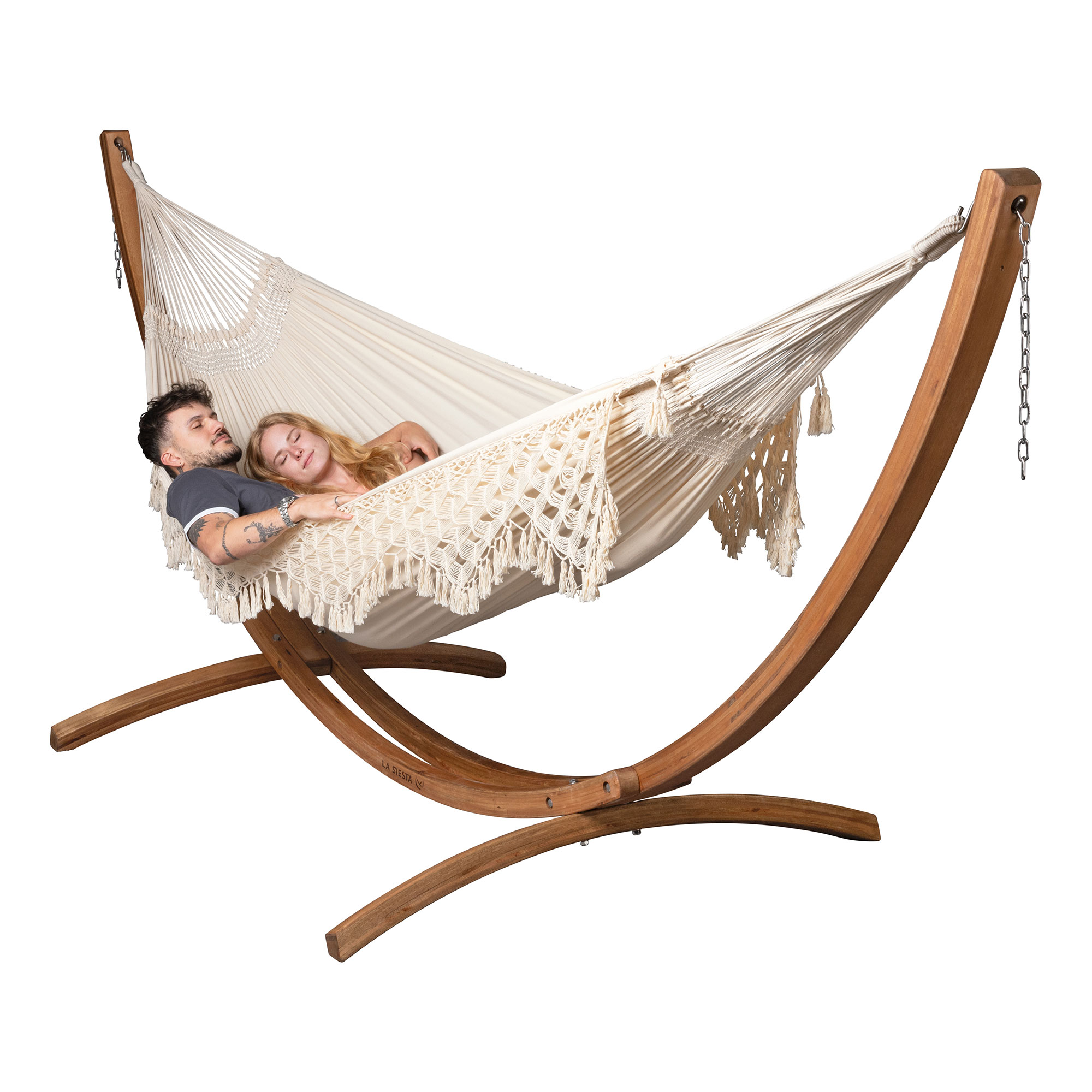 La Siesta Maera King Size Eucalyptus Outdoor Hammock Stand