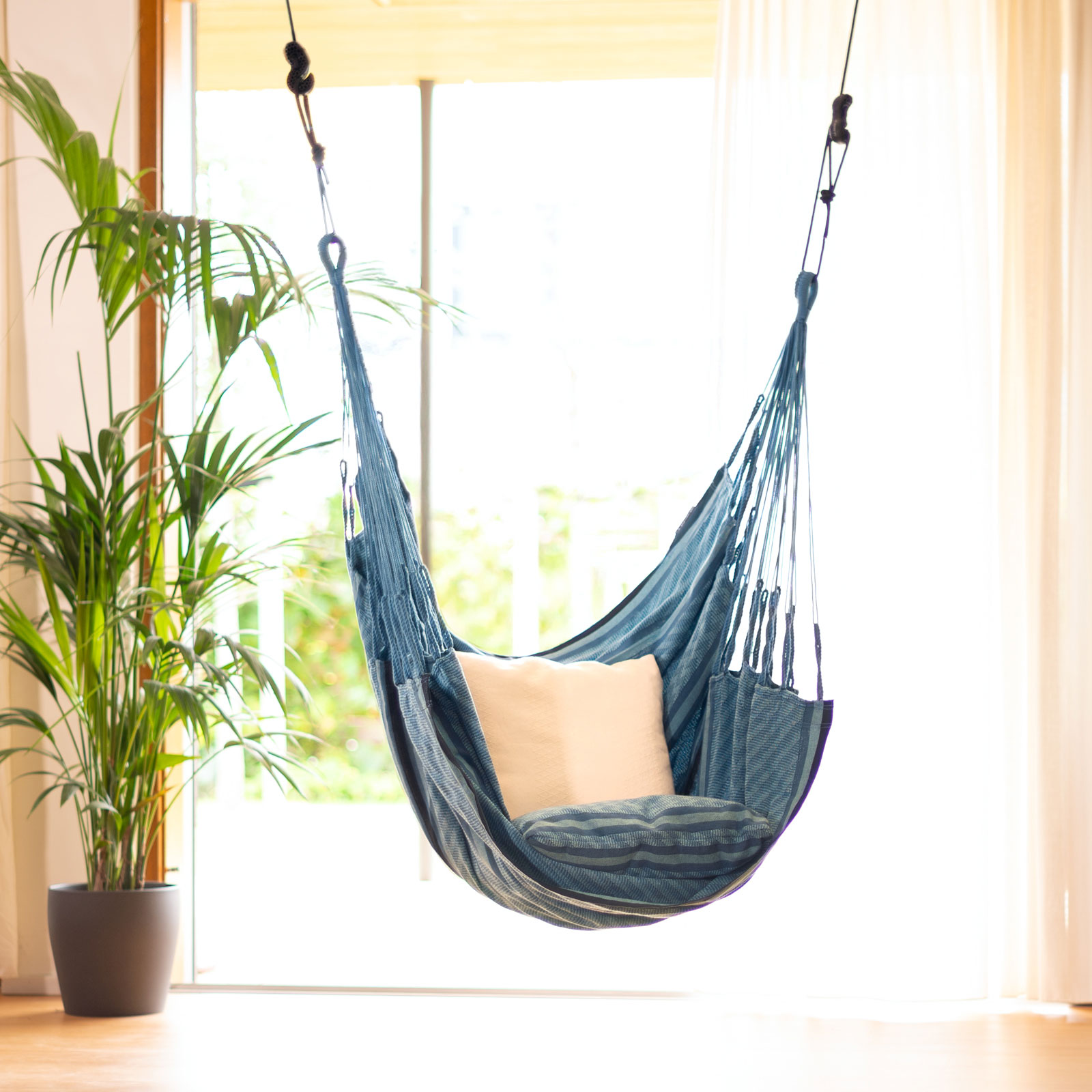 La Siesta Cumbia King Size Organic Outdoor Hammock Chair | AuthenTEAK