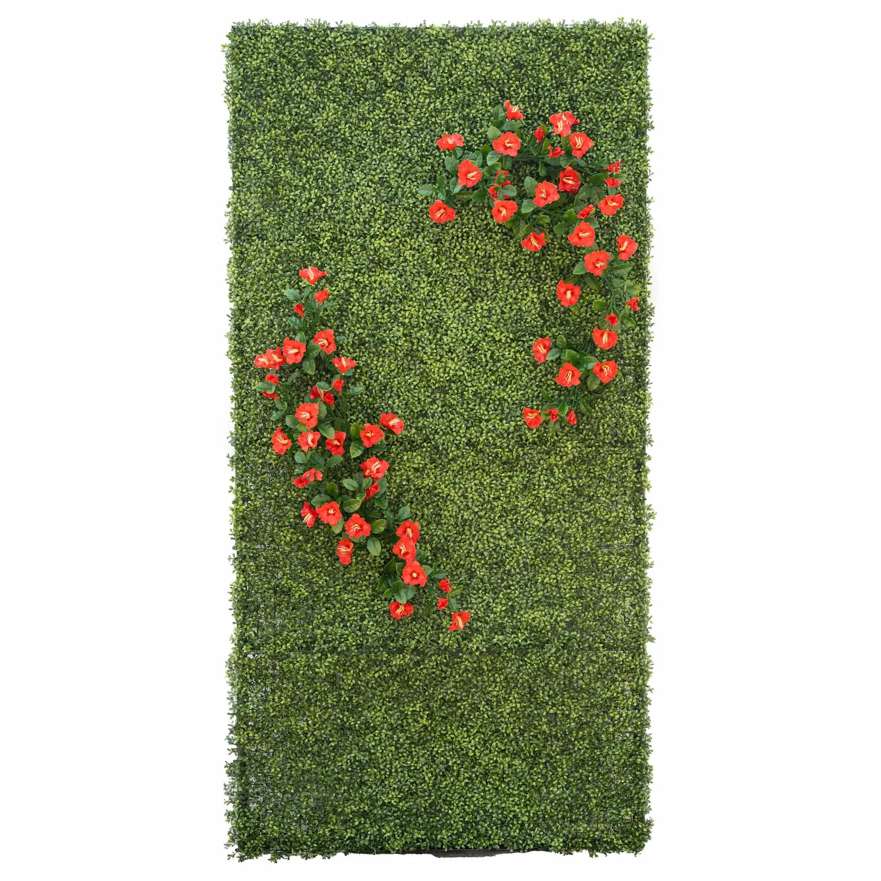 Wallscape Enduraleaf Faux 4' x 8' Green Wallscape Kit - Tea Leaf with Petunia ...