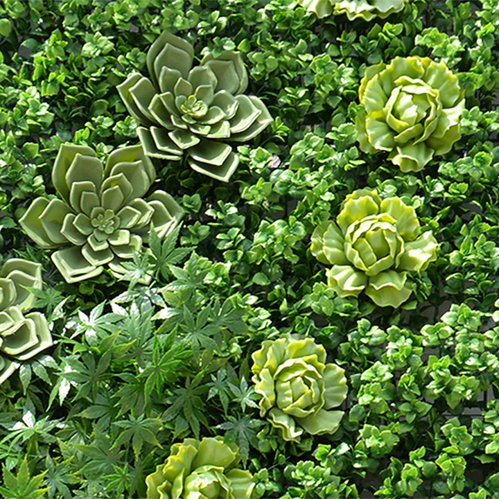 Enduraleaf Faux 4' x 8' Green Wallscape Kit - Pachysandra, Maple