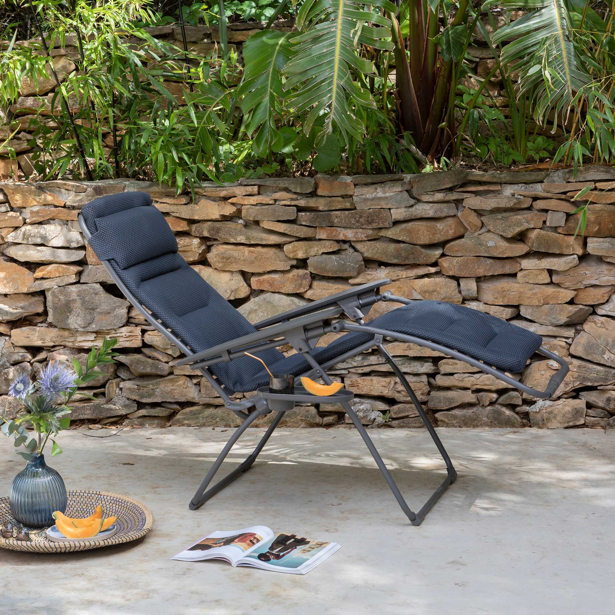 Lafuma Mobilier Futura BeComfort Zero Gravity Reclining Steel
