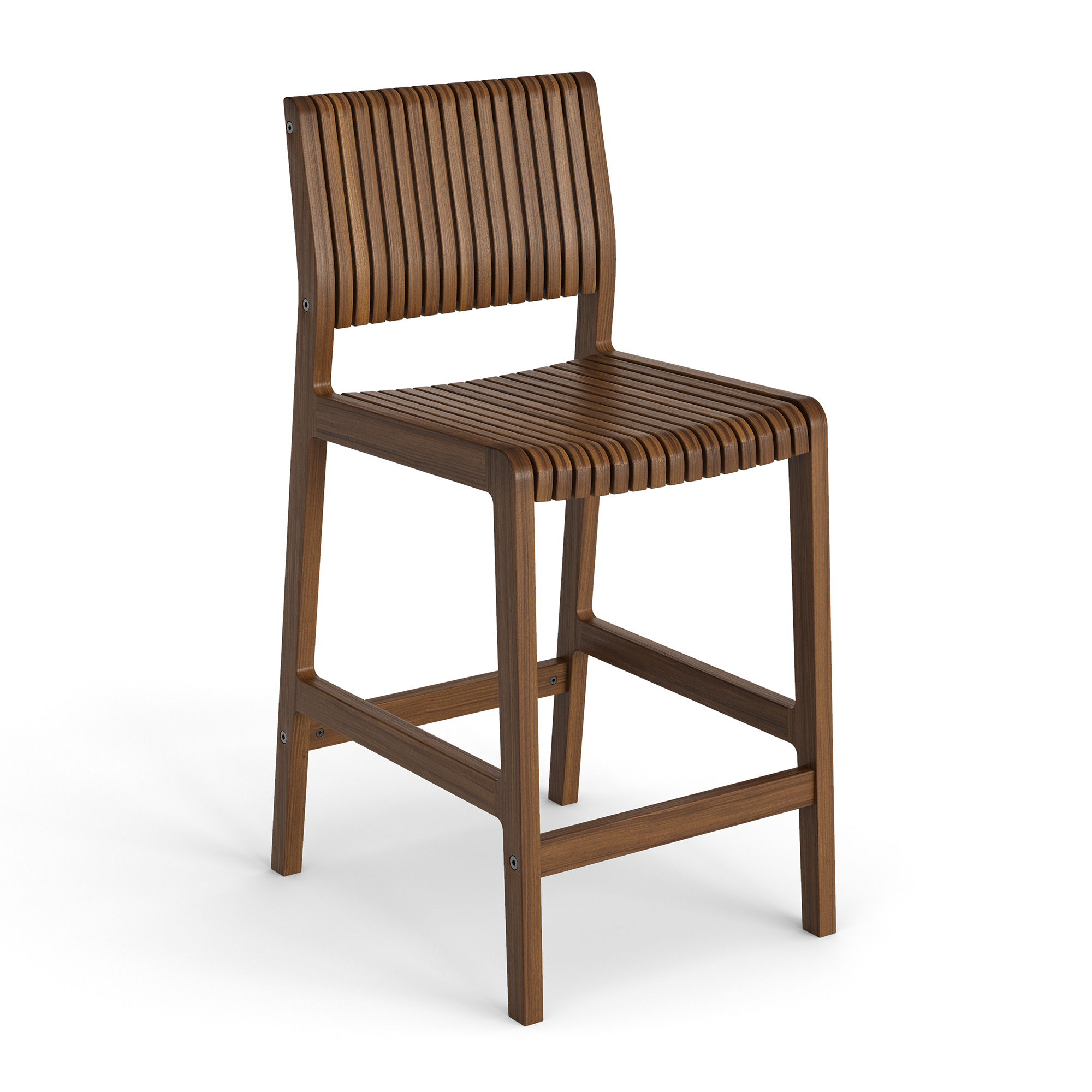 Jensen Outdoor Innova Allure Ipe Wood Counter Side Chair | AuthenTEAK