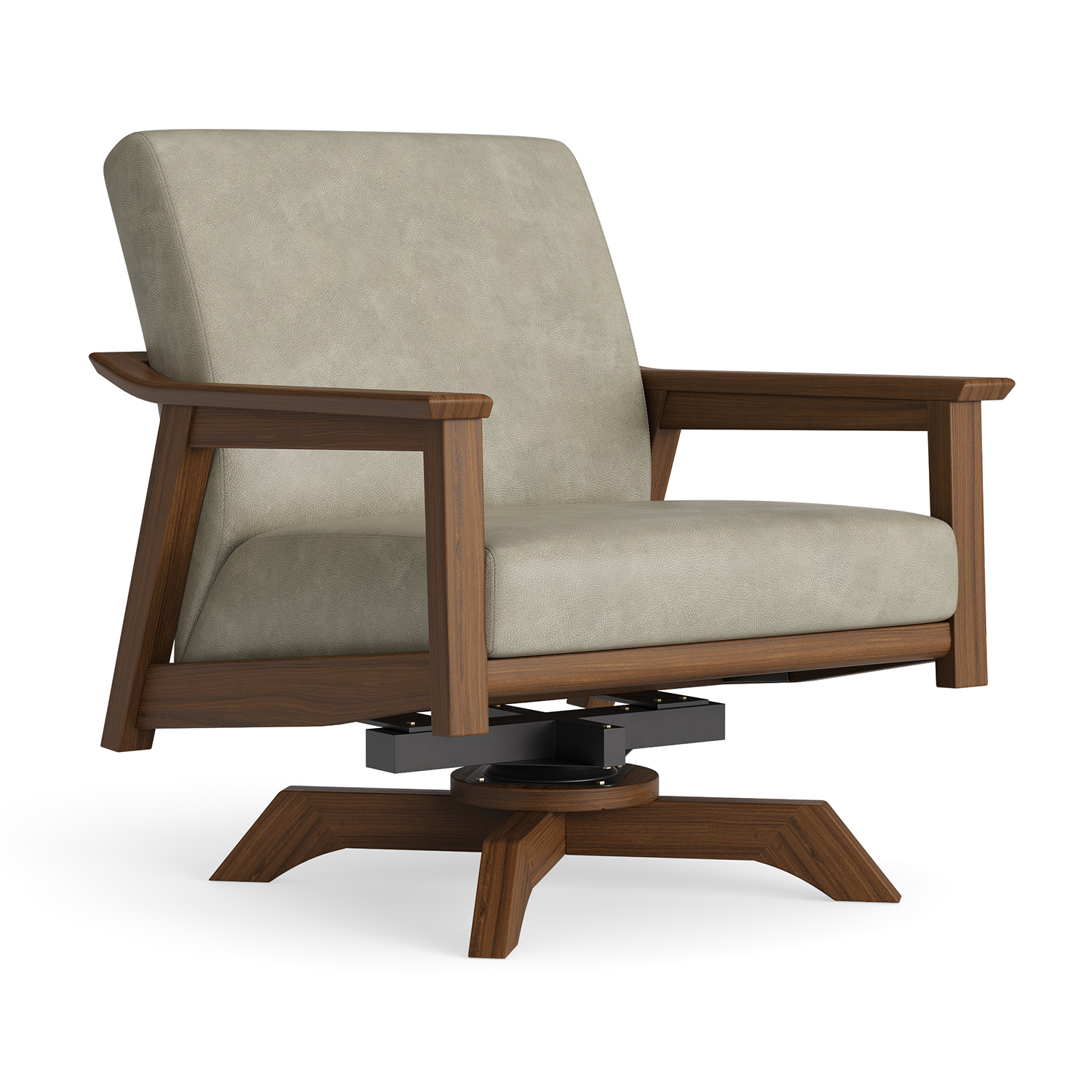 Jensen Outdoor Tempo Ipe Wood Swivel Rocking Lounge Chair | AuthenTEAK