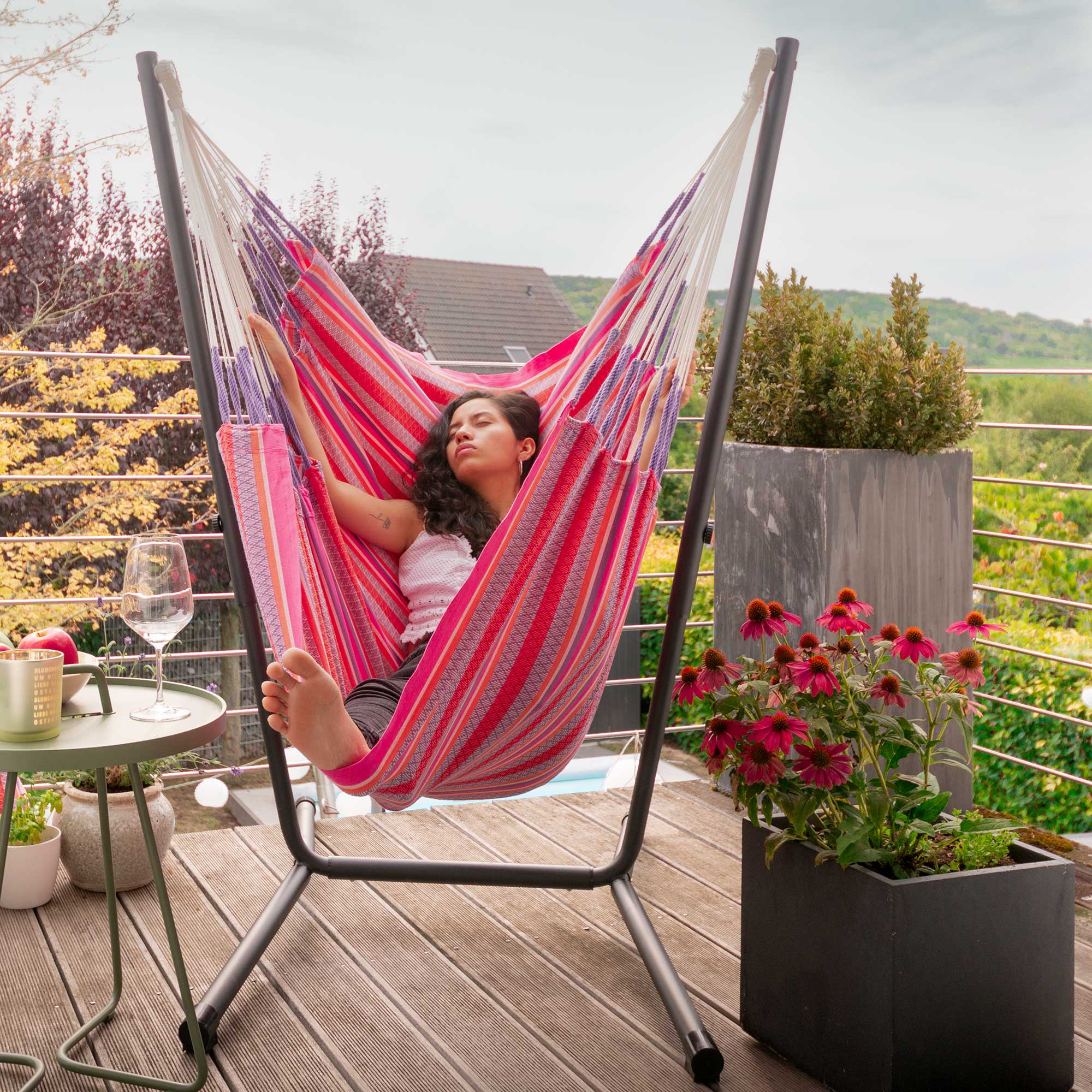 La Siesta Fiji Basic Organic Hammock Chair with Stand | AuthenTEAK