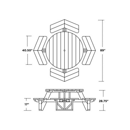 Circle Picnic Bench Blueprints Round Picnic Table Garden Furniture