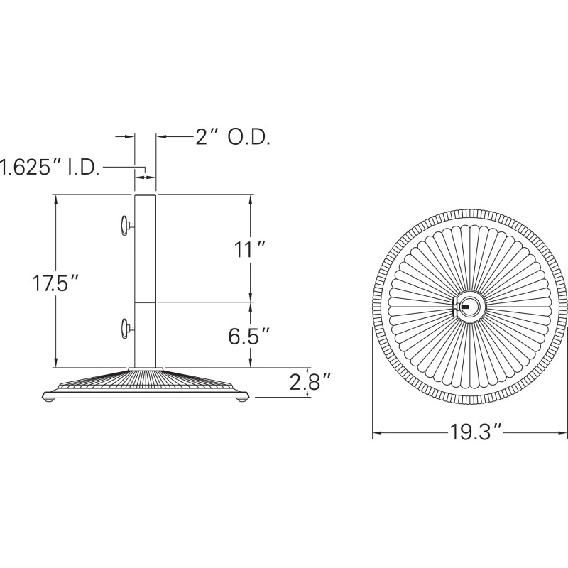 Treasure Garden Classic 50 lb. Umbrella Base AuthenTEAK
