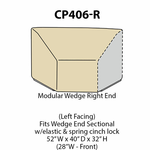 Treasure Garden Modular Corner Wedge Protective Cover Right Facing