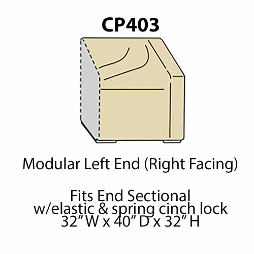 Treasure Garden Modular Left End Protective Cover AuthenTEAK