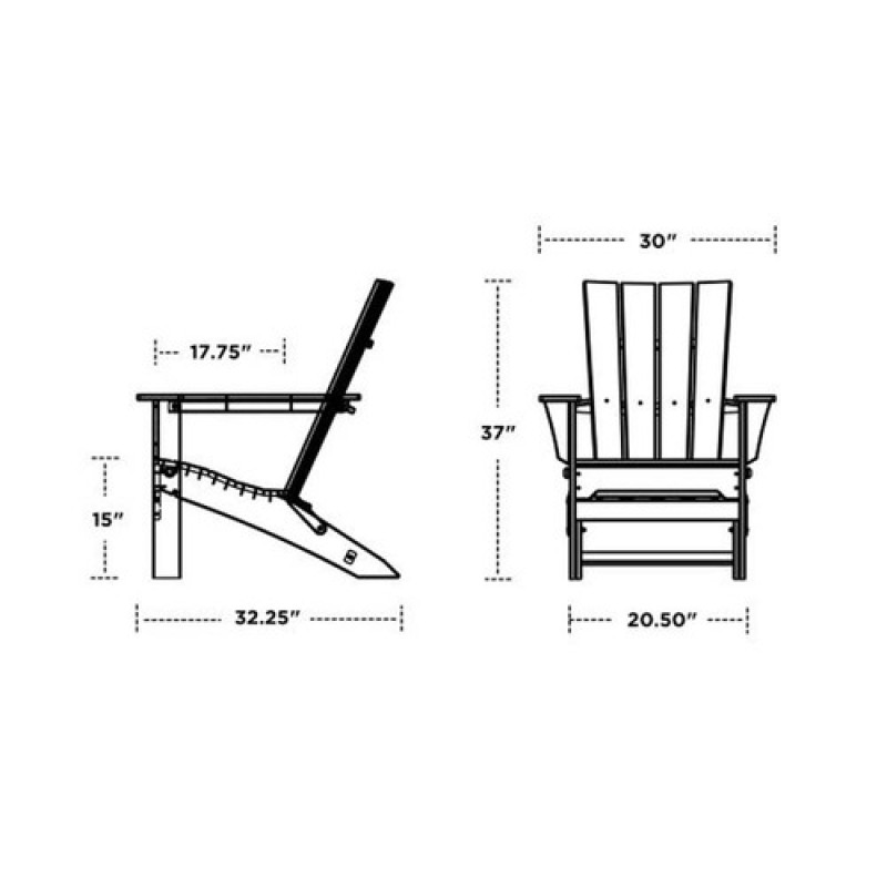 Polywood Quattro Folding Adirondack Chair AuthenTEAK