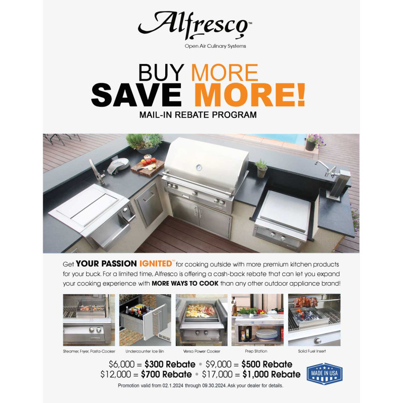 Alfresco Grills 26" Insulated Undercounter Outdoor Ice Drawer and
