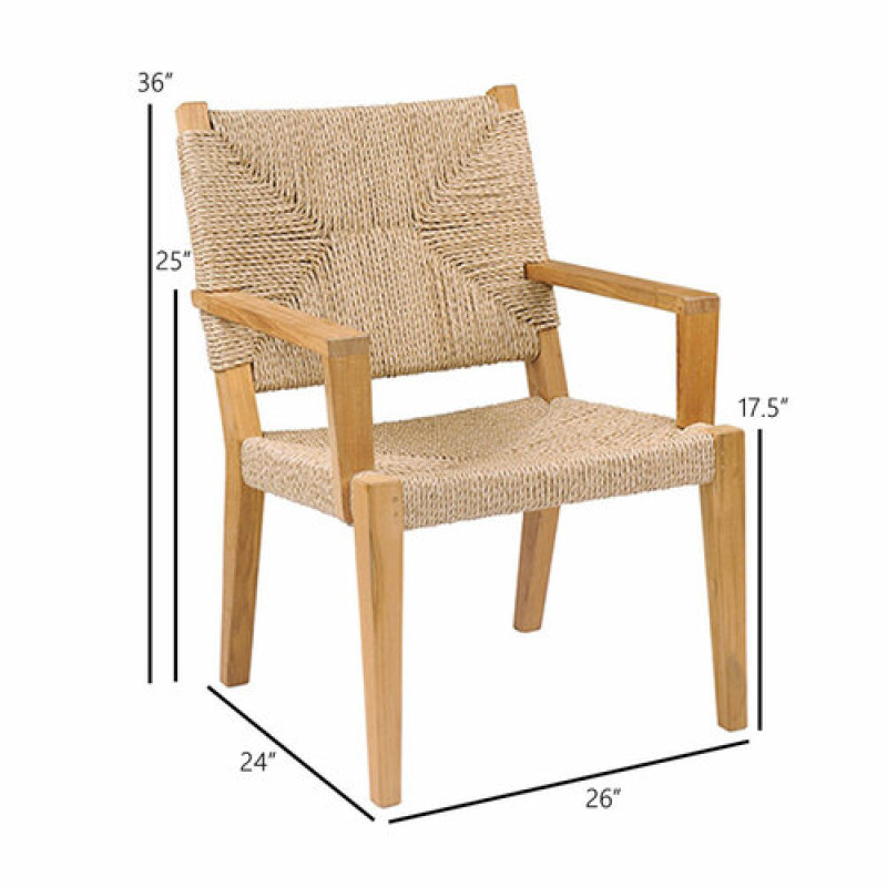 Kingsley Bate Hadley Woven Dining Armchair AuthenTEAK