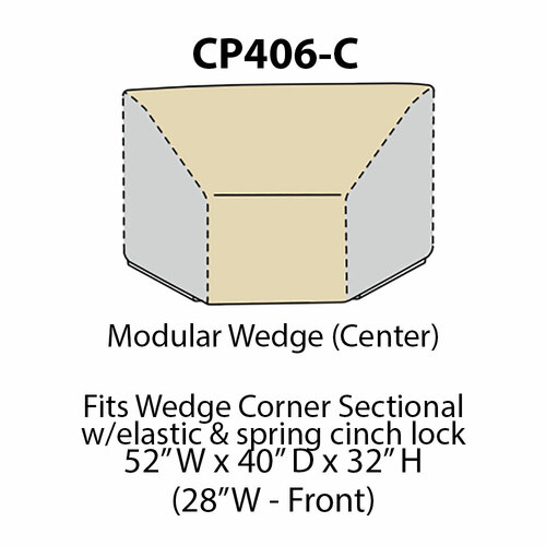Treasure Garden Modular Corner Wedge Protective Cover Center AuthenTEAK
