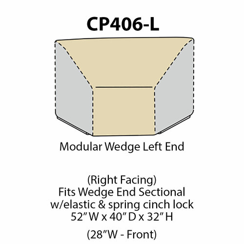 Treasure Garden Modular Corner Wedge Protective Cover Left Facing