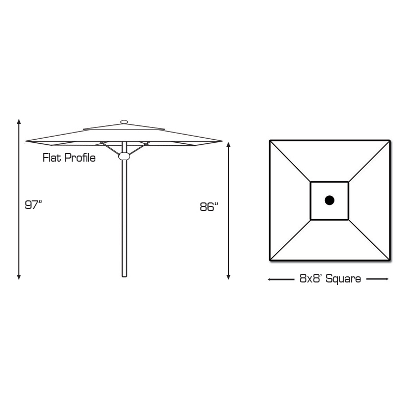 8 x 8 patio umbrella ABCCANOPY 9 ft. Steel Market Push Tilt Outdoor Umbrella, with 5-Year-Non-Fading Olefin Fabric in Black and White Stripe This creates an open Why an 8 Ft Patio