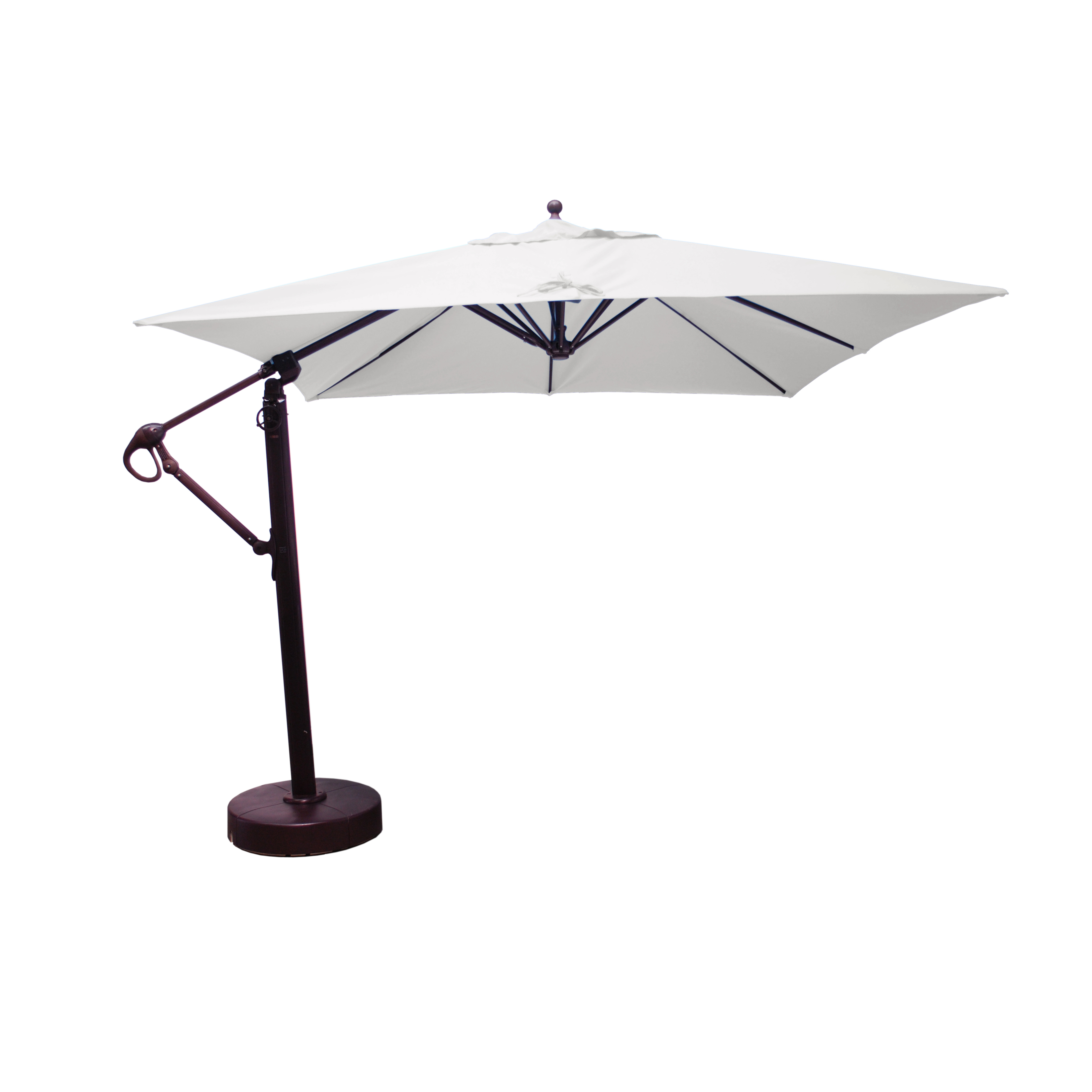 Galtech 10' x 10' Square Aluminum Cantilever Patio Umbrella | AuthenTEAK