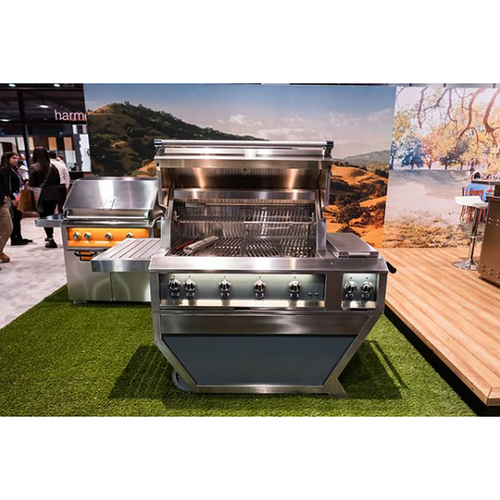 Hestan 42" Gas Grill with Rotisserie on Deluxe Cart AuthenTEAK