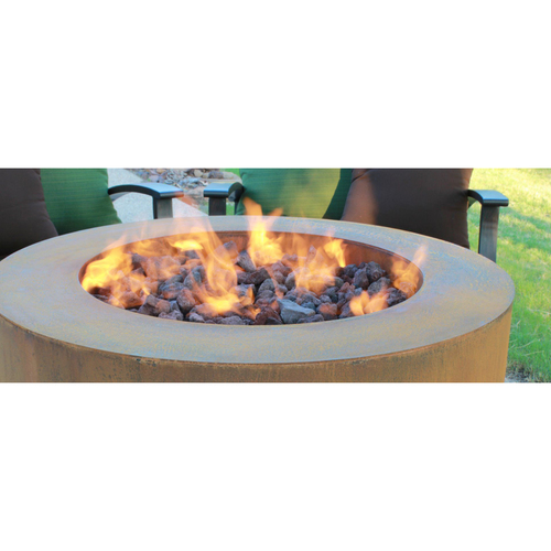Bentintoshape 38" Round Fire Pit Hidden Tank AuthenTEAK