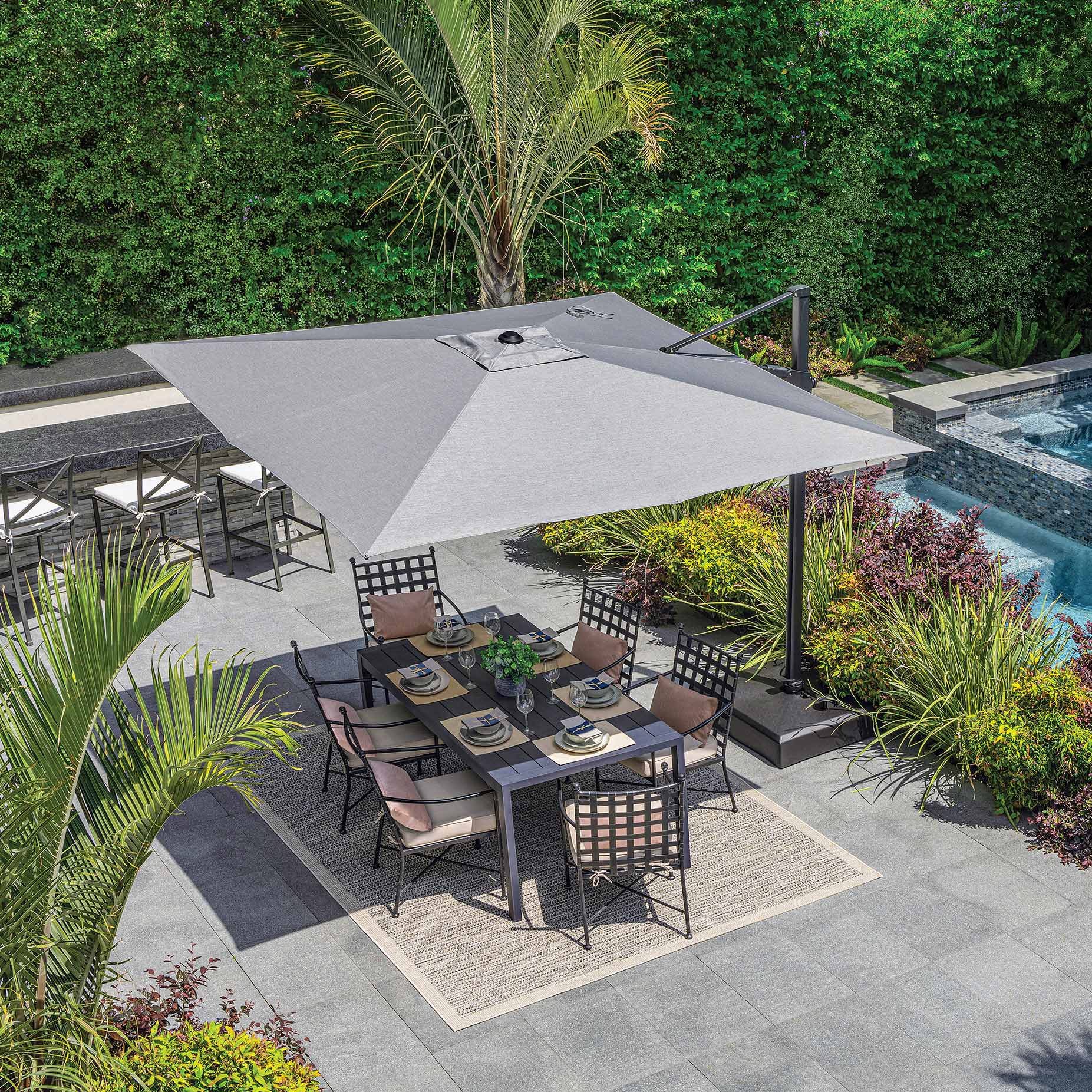 cantilever offset umbrella patio BLUU 10 FT Patio Offset Umbrella Outdoor Cantilever Umbrella Hanging U