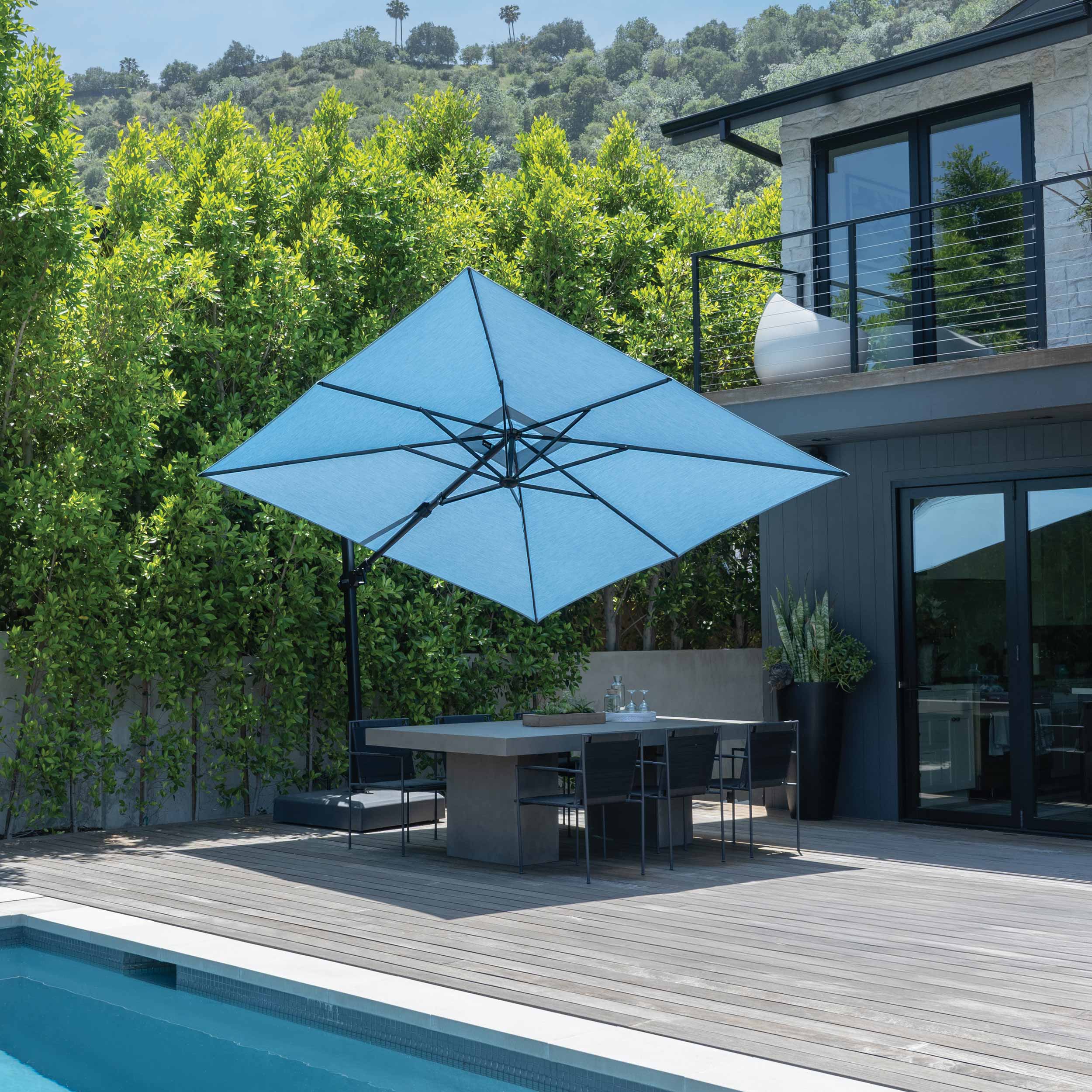 kent patio umbrella PURPLE LEAF 8' x 8' 240 GSM Excellent UV Protection Taupe Easily adjust the shade angle by turning the crank forsale On Guard: a storied