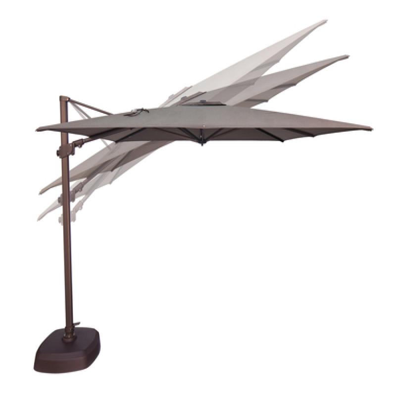 Treasure Garden AG25TSQ 10' Square Aluminum Cantilever Patio Umbrella