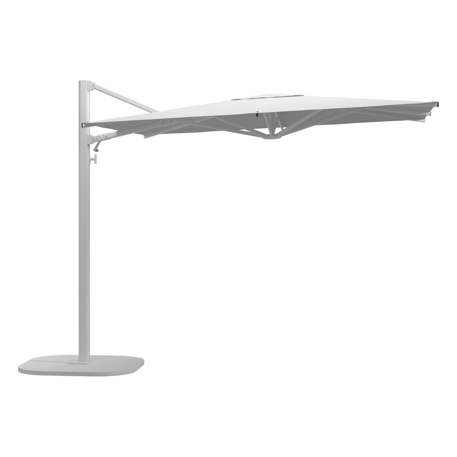 Gloster Halo 10' Square Aluminum Cantilever Patio Umbrella InGround