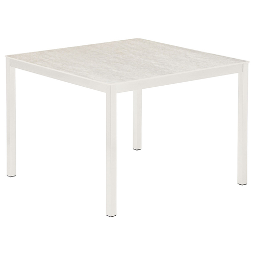 Barlow Tyrie Equinox 39" Steel Square Dining Table - Ceramic Top | AuthenTEAK