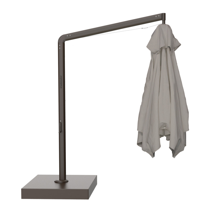 Shademaker Orion 10' Square Aluminum Commercial Cantilever Patio