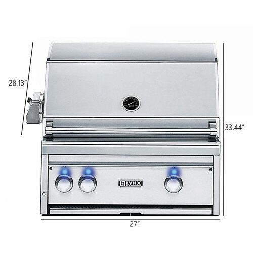 Lynx Grills Professional 27" Builtin Gas Grill with Rotisserie AuthenTEAK