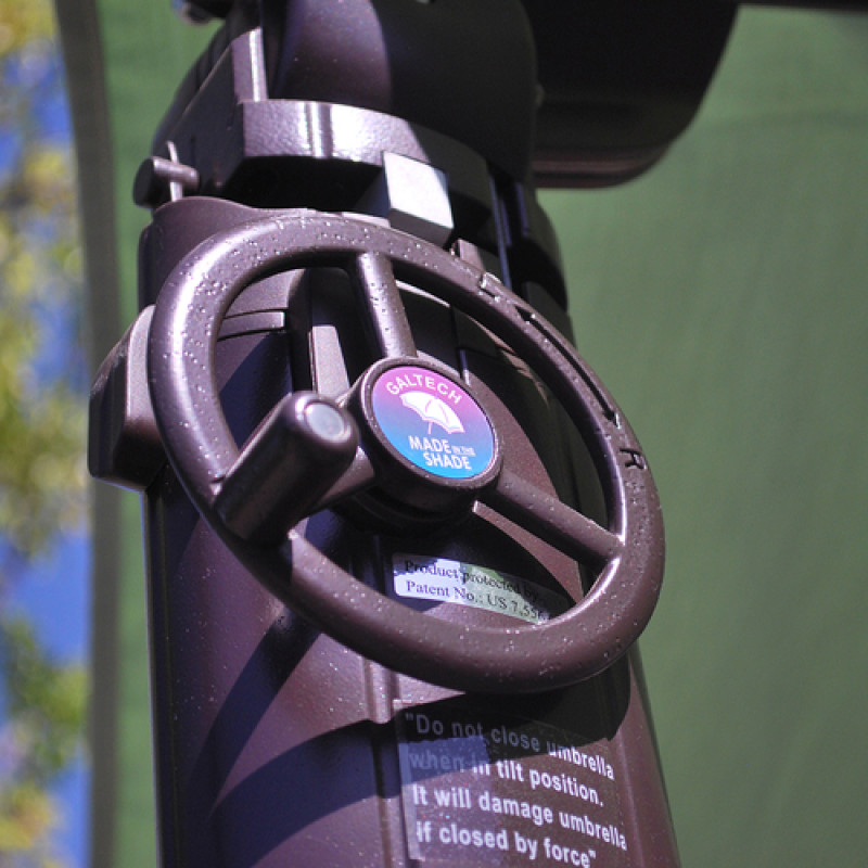 Galtech 13' Round Aluminum Cantilever Patio Umbrella DWV AuthenTEAK