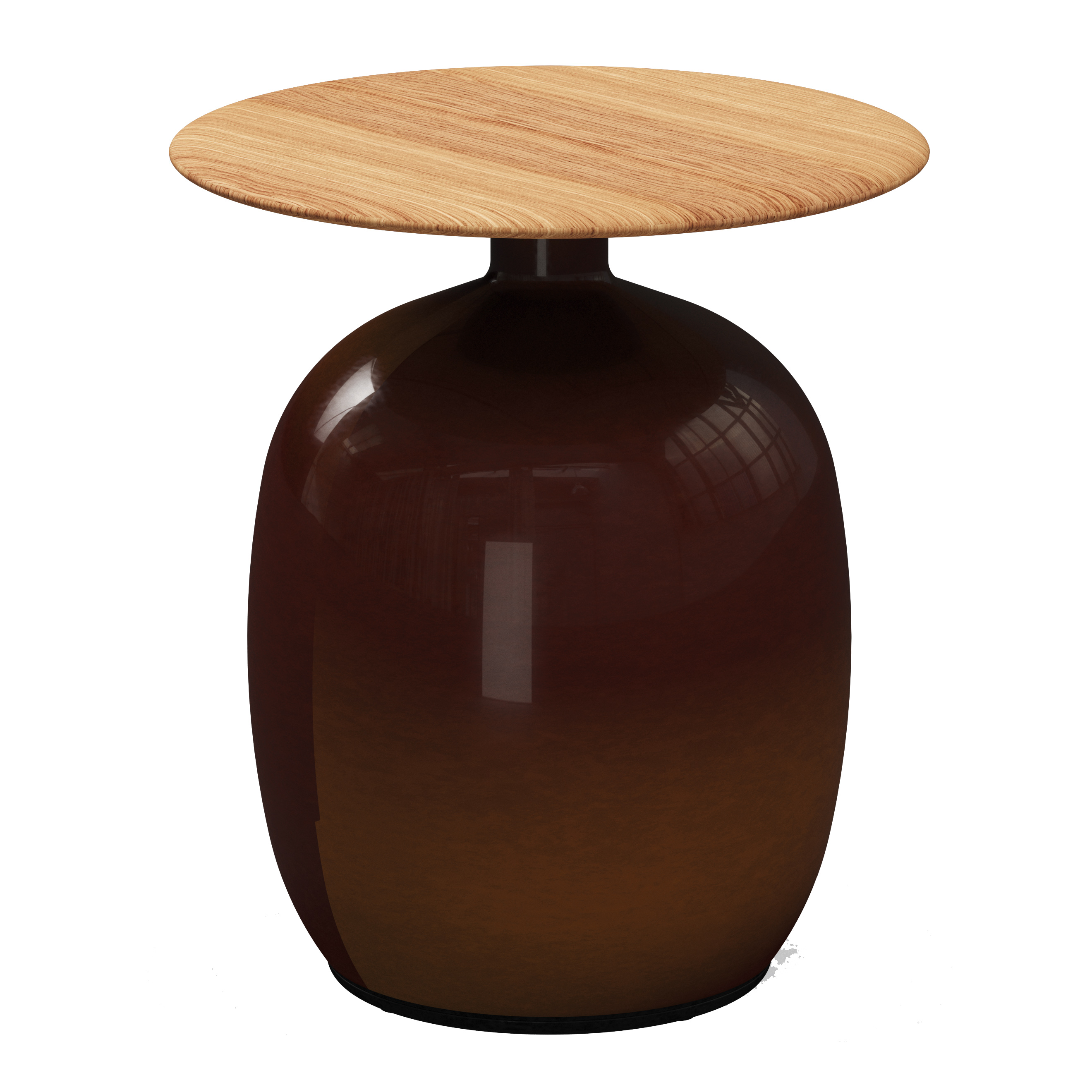 Gloster Blow 17" Ceramic Round Low Side Table AuthenTEAK