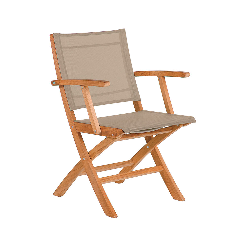 Barlow Tyrie Horizon Folding Sling Dining Armchair | AuthenTEAK